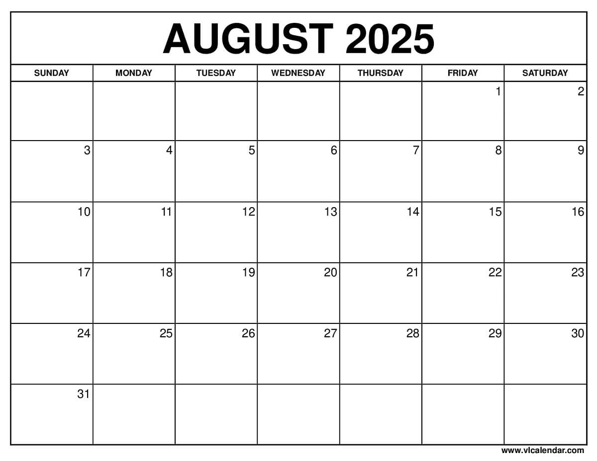 August Planning Planner Printable