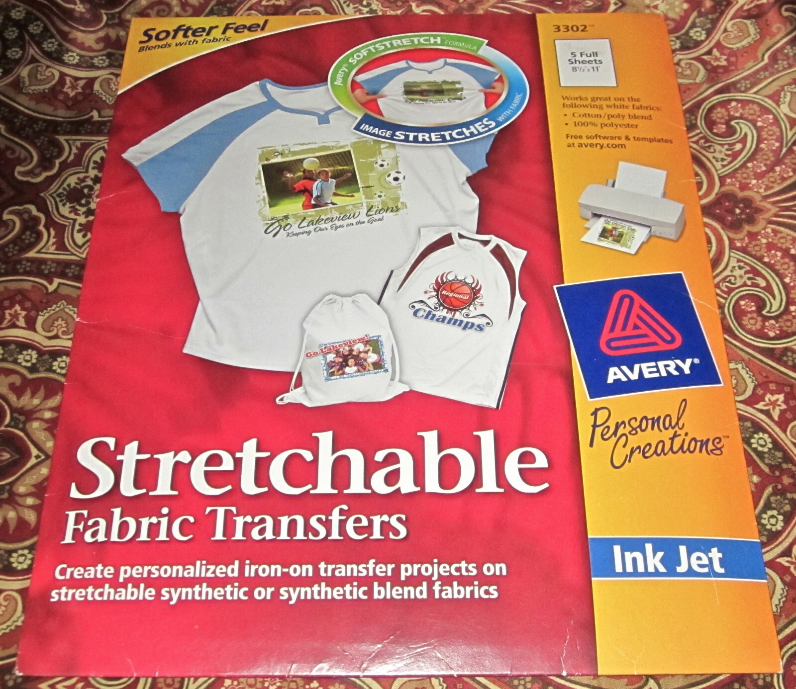 AVERY 3302 PRINTABLE STRETCHABLE TRANSFER SHEETS Print On Tshirts T tshirts New EBay