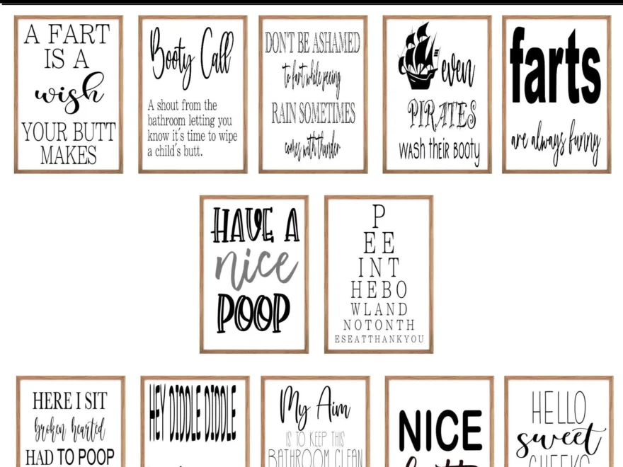 Bathroom Rules Printable Restroom Signs Funny Bathroom Sets Bathroom Signs Print Fart Gifts Funny Housewarming Gift New Home Etsy