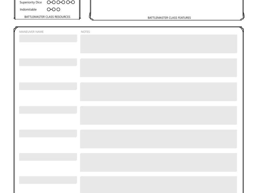 Battlemaster Maneuver Reference Sheet Dungeon Masters Guild Dungeon Masters Guild