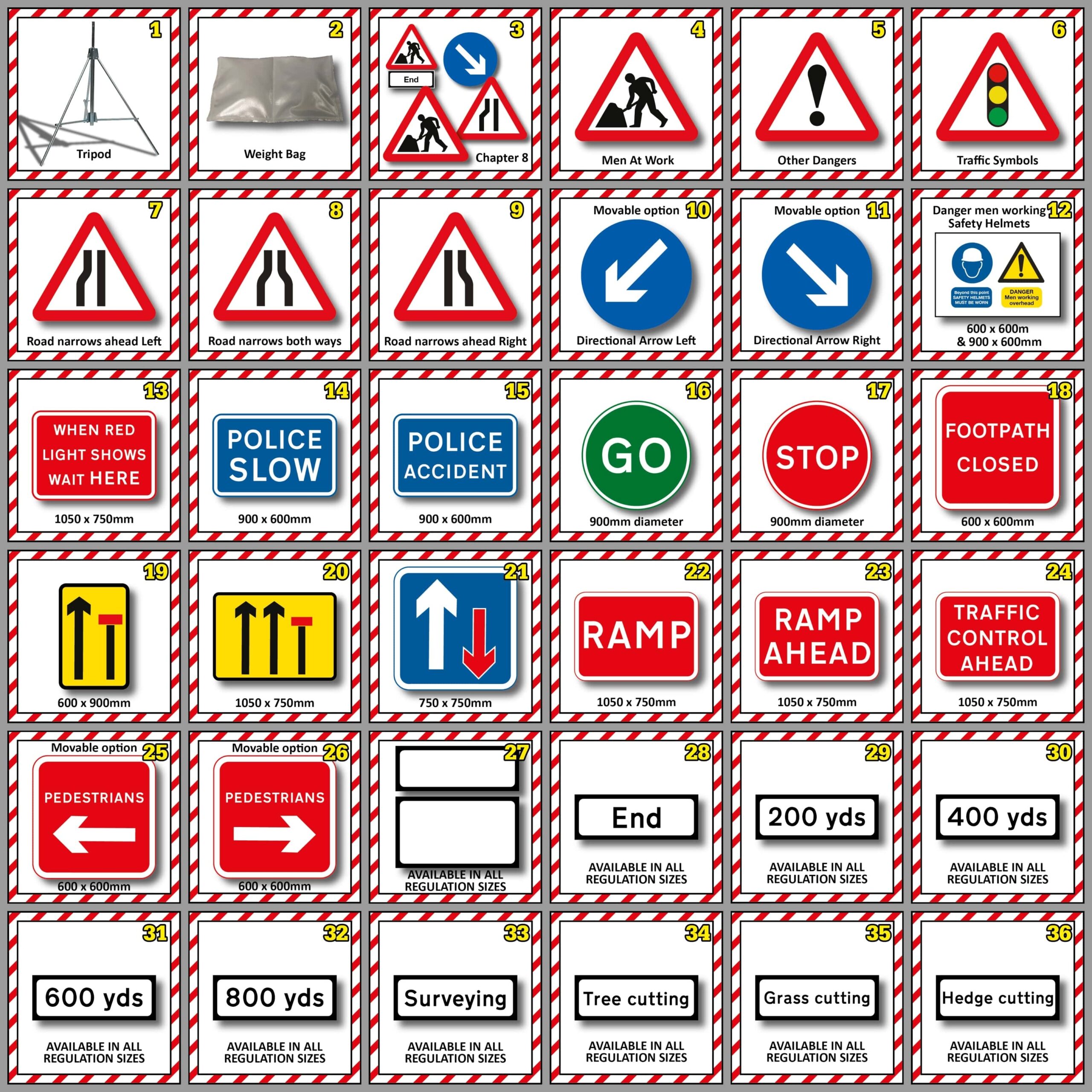 Bespoke Flexible Safety Signs Fold Up Reflective Road Signs