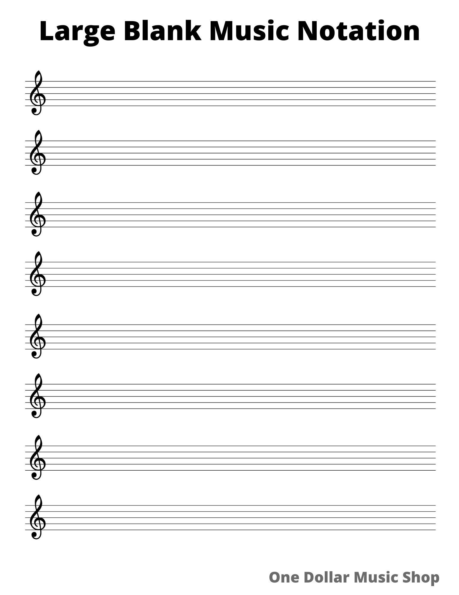Free Printable Blank Sheet Music Large