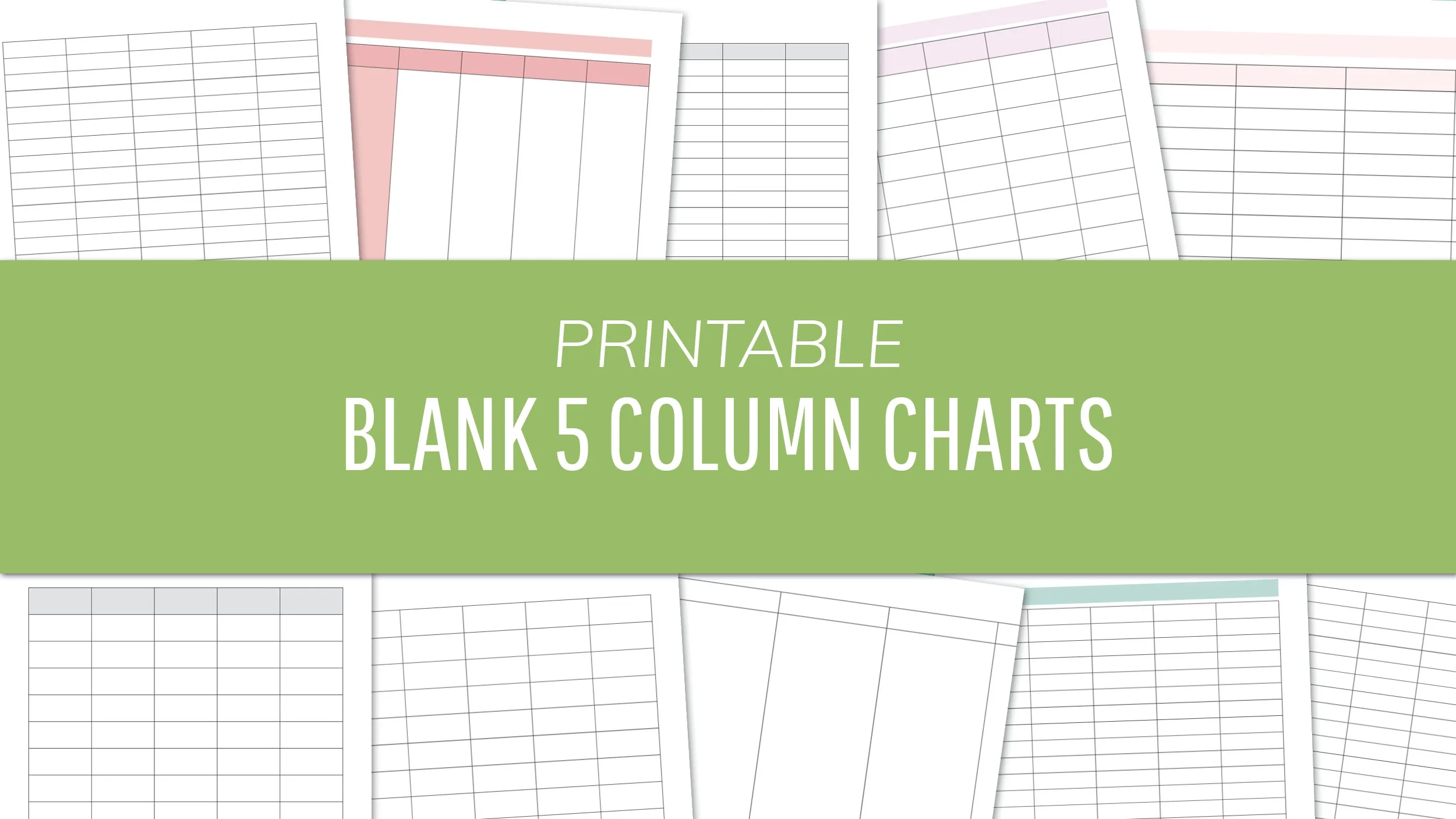 Blank 5 Column Chart Templates FREE 5 Column Tables PDFs Blank 5 Column Chart Templates FREE 5 Column Tables PDFs