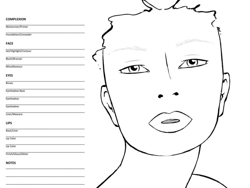 Blank Makeup Face Chart Free Clipart 1394525 Clipart Library