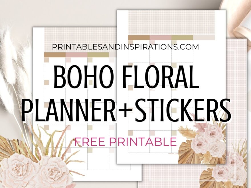 Boho Floral Printable Planner Free Download Printables And Inspirations