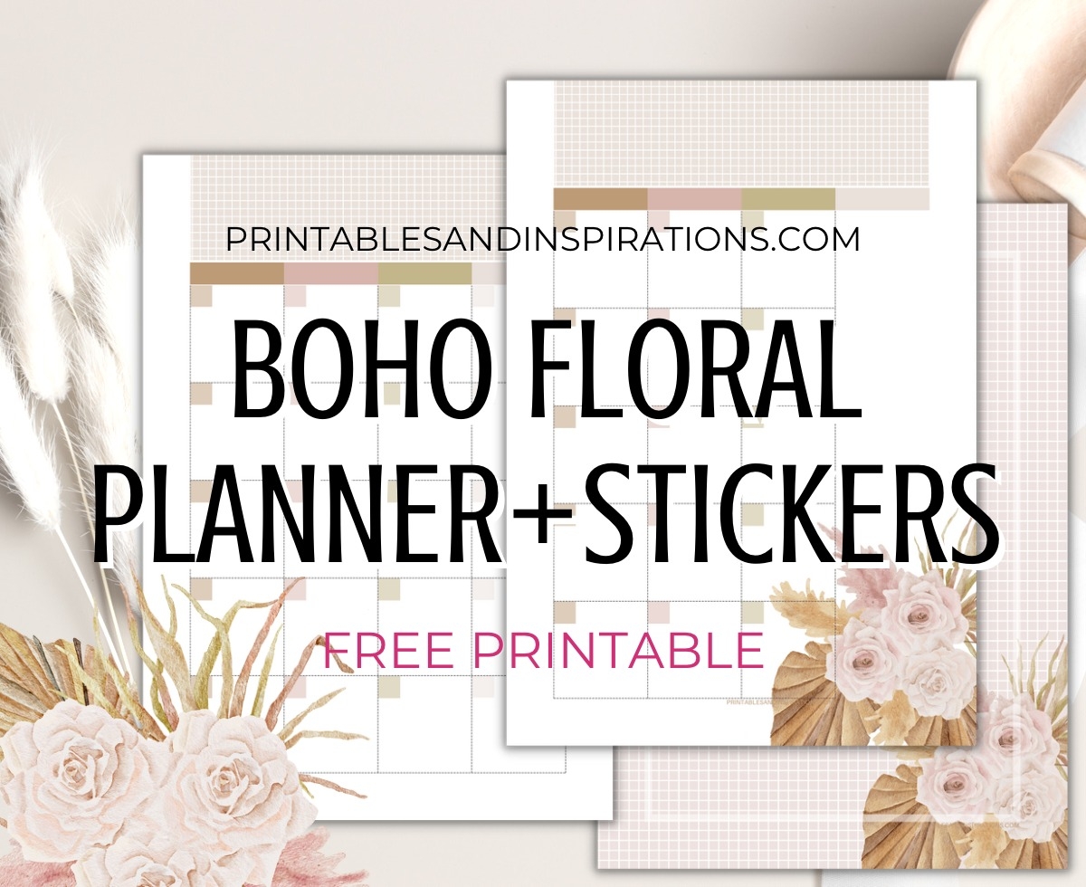 Boho Floral Printable Planner Free Download Printables And Inspirations
