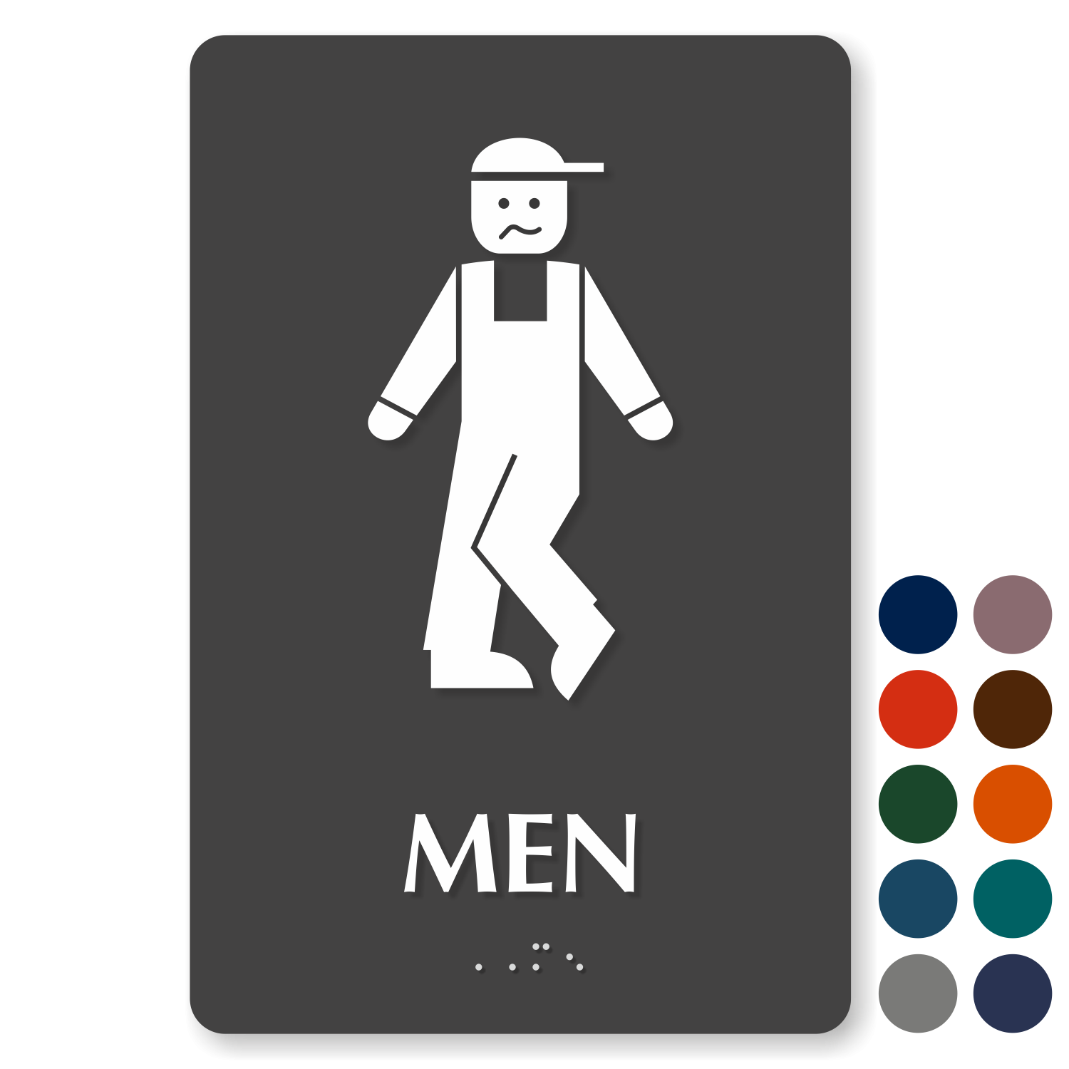 Bow Legged Men s Funny Bathroom Sign SKU SE 2023