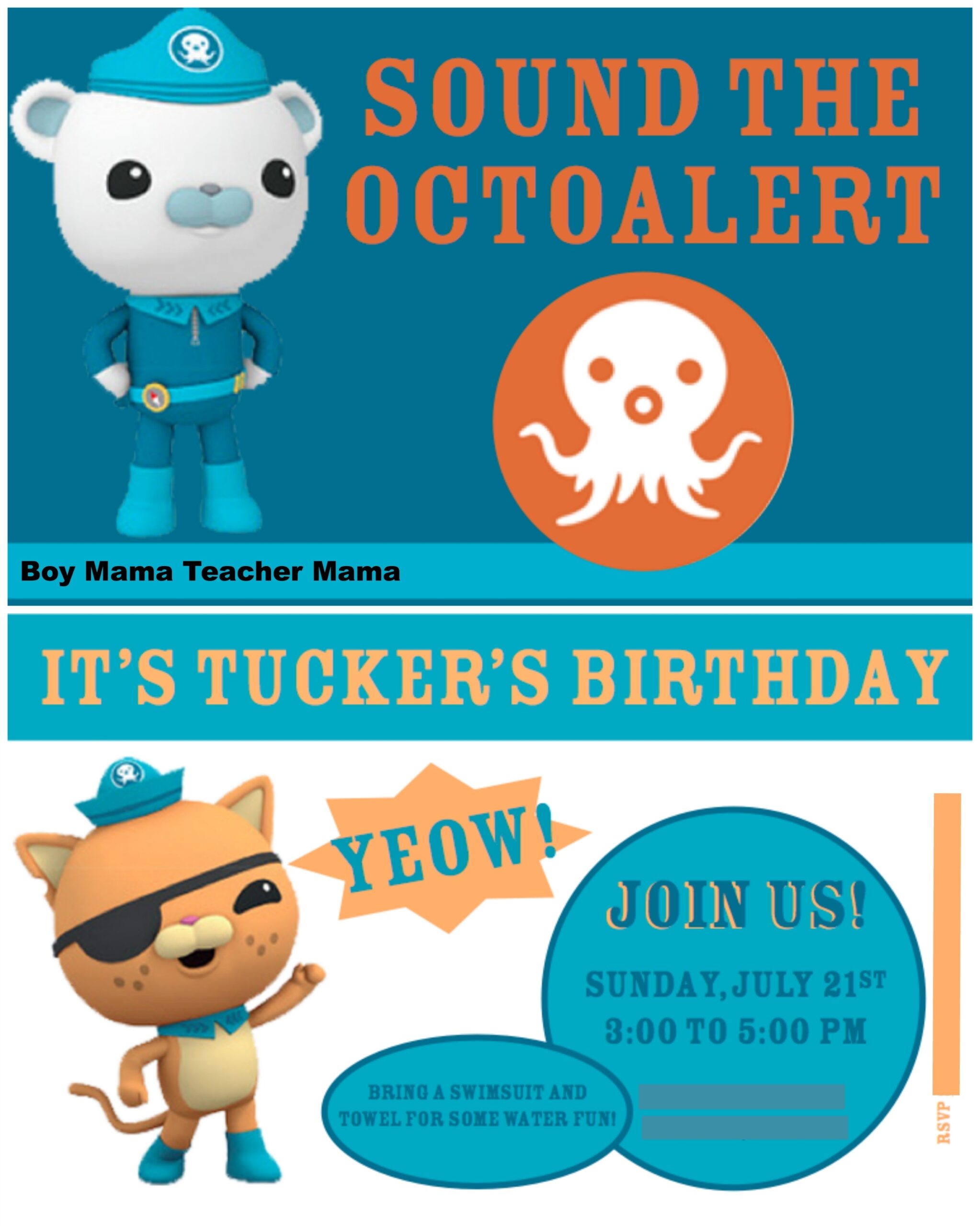 Octonauts Party Food Signs Free Printable