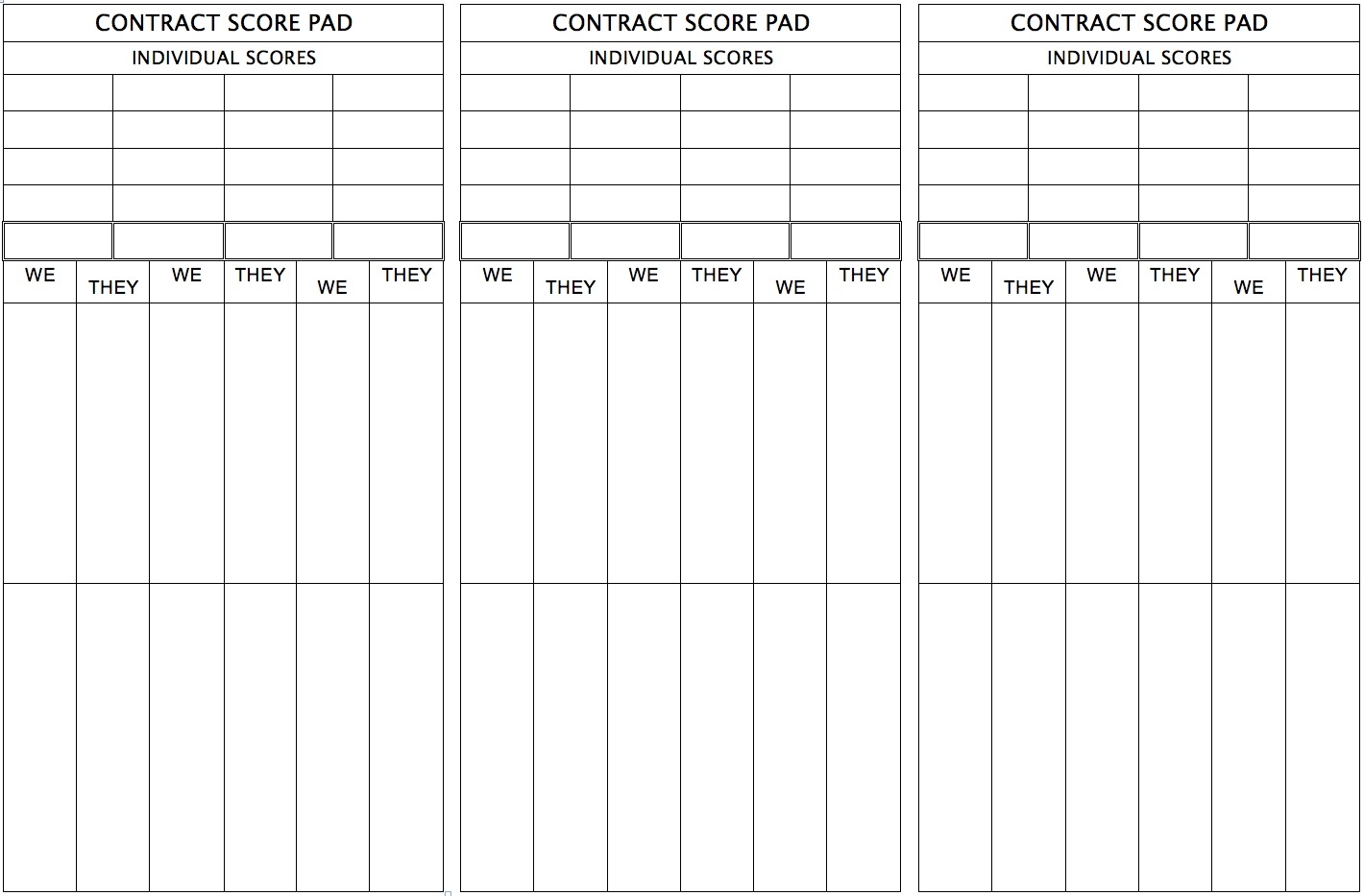 Bridge Score Cards Byte Insight