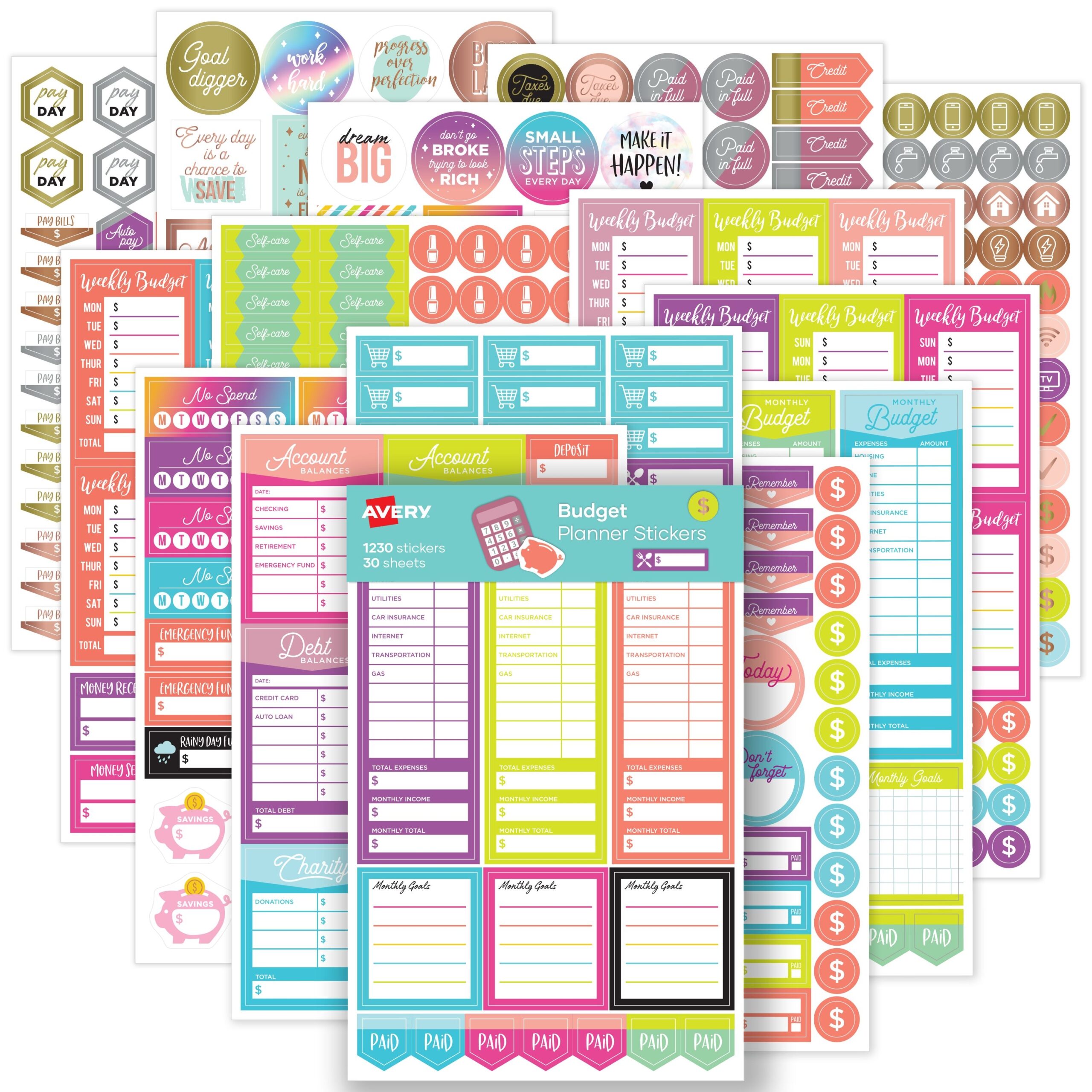 Budget Planner Sticker Pack 6788 Avery Avery