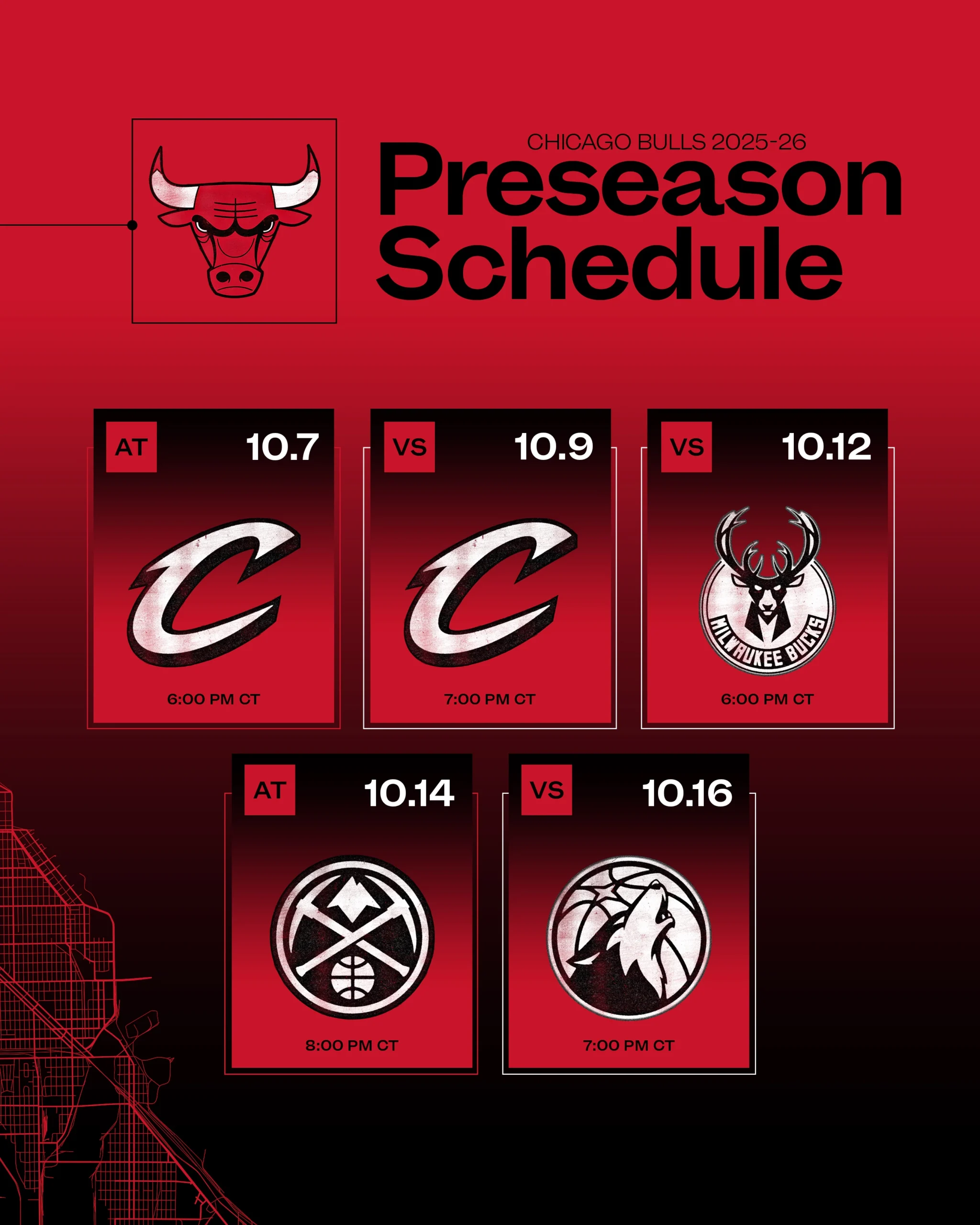 Printable Chicago Bulls Schedule 2025-26