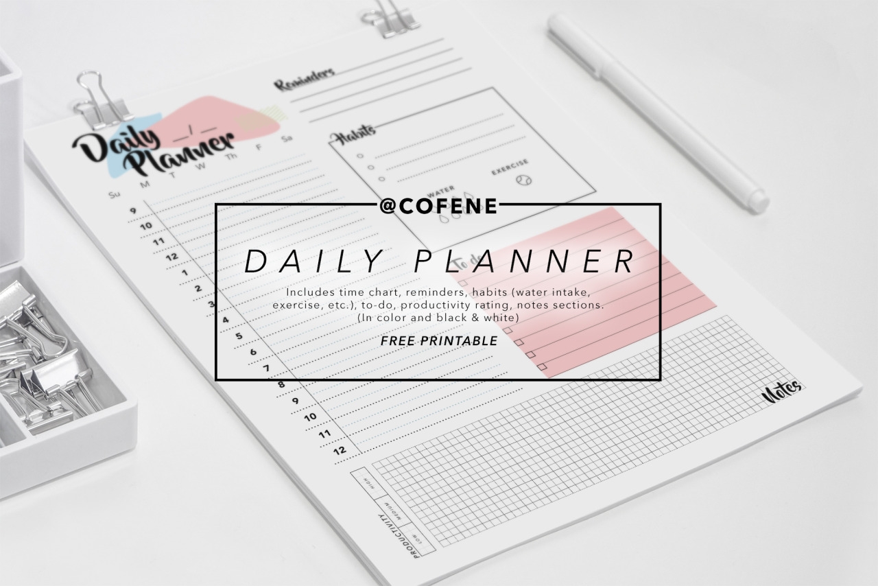 Caffeine Vix cofene s Daily Planner Printables Brand New 