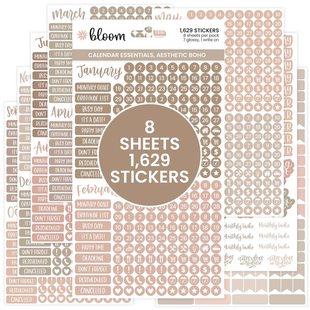 Calendar Essentials Sticker Pack By Bloom Daily Planners 