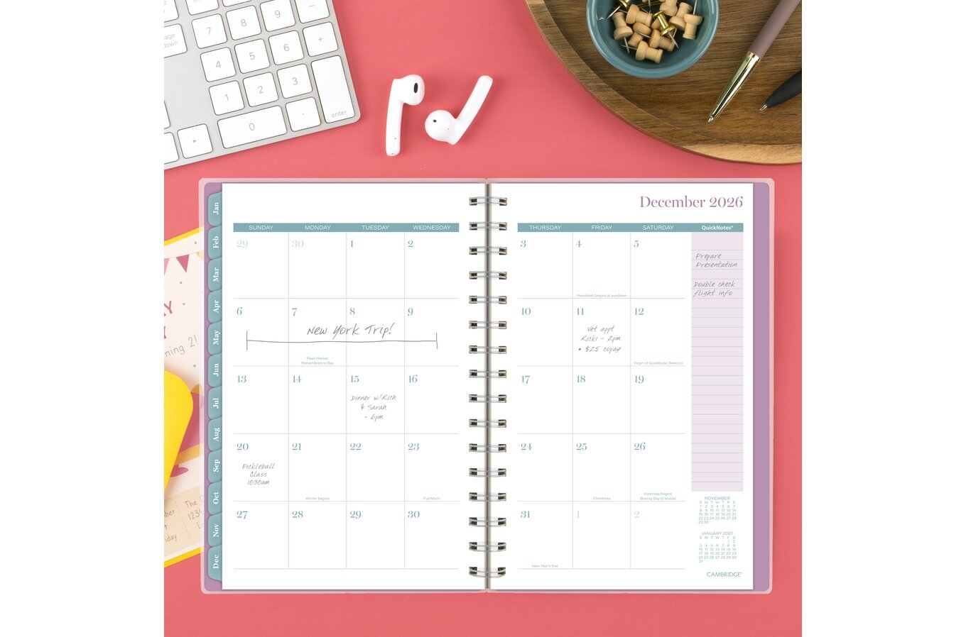Cambridge Neo 2026 Weekly Monthly Planner Small 5 1 2 X 8 1 2 Planners Cambridge