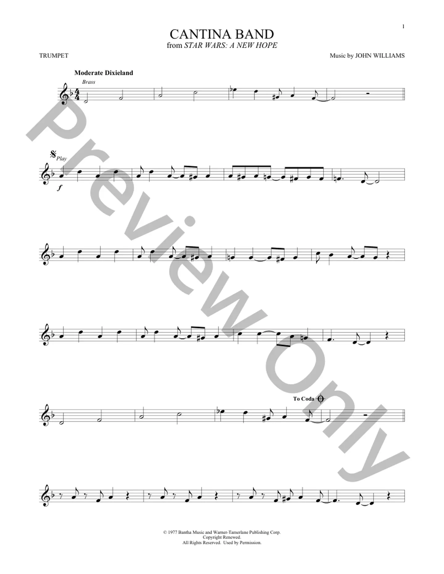 Cantina Sheet Music Piano Printable