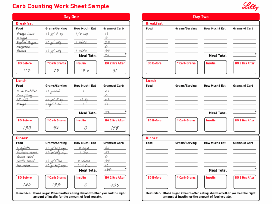 Carb Counter 10 Free PDF Printables Printablee