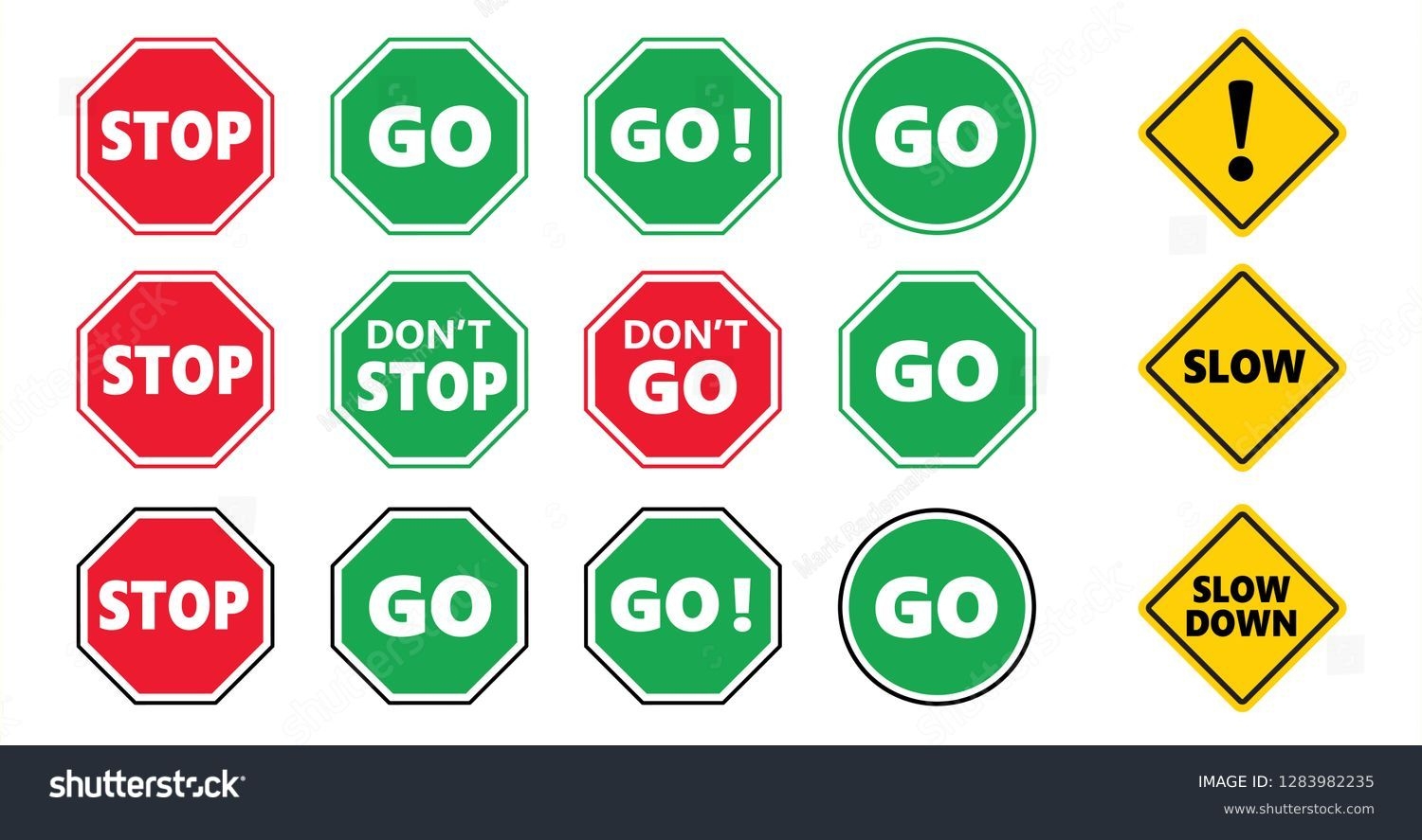 Free Printable Stop Go Signs
