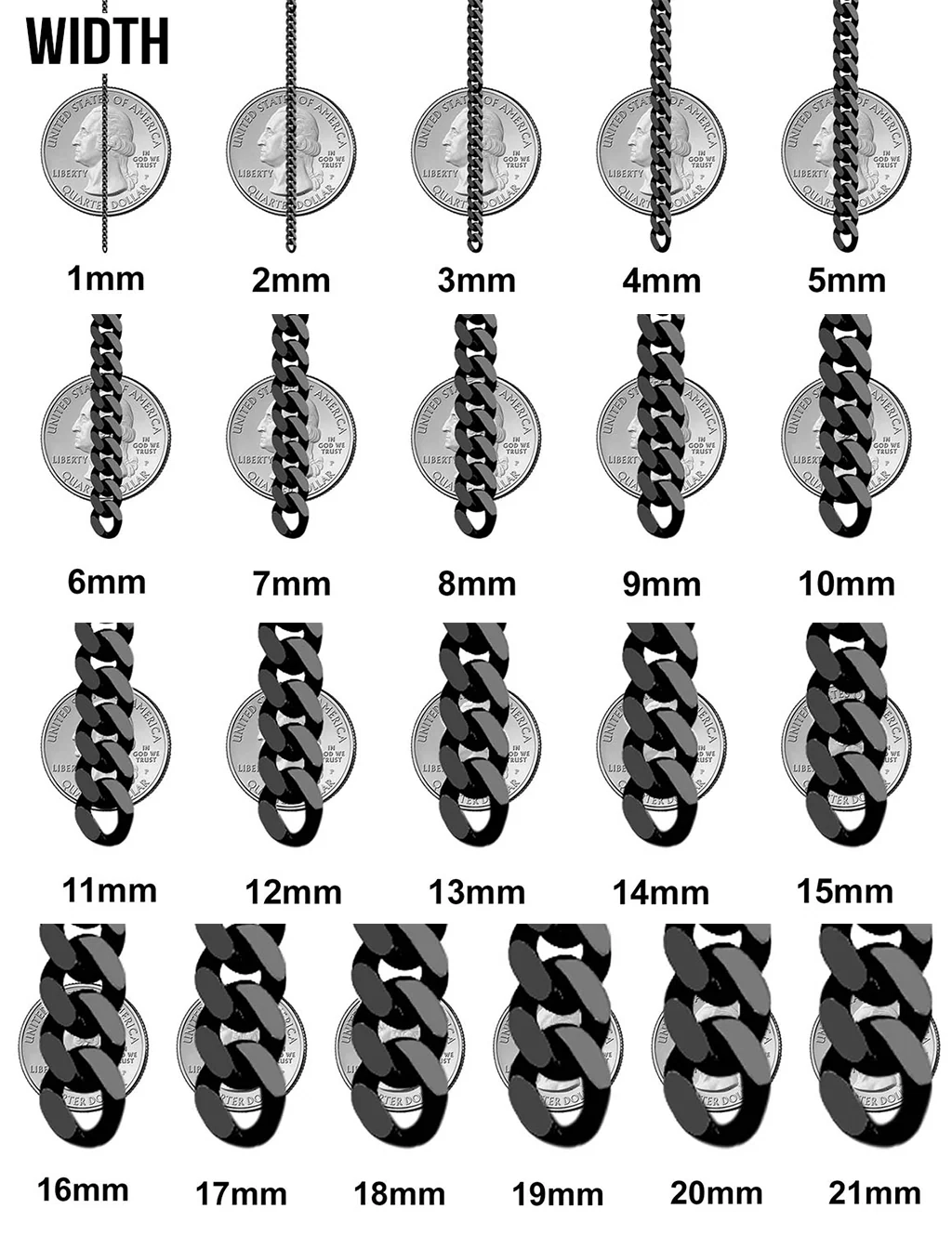 Necklace Chain Size Mm Guide Printable