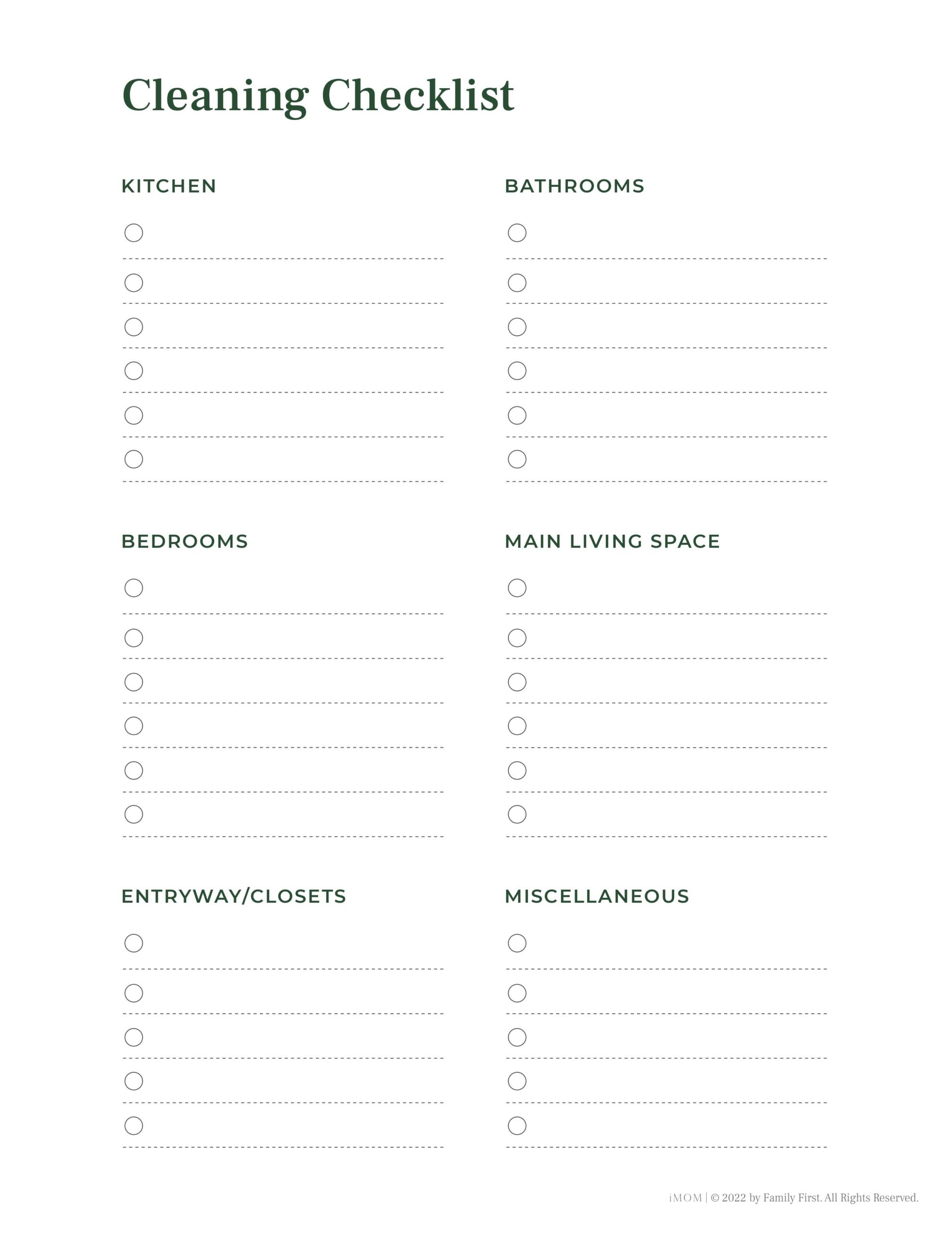 Printable Chore Lists For Adults Printable Chore Lists For Adults