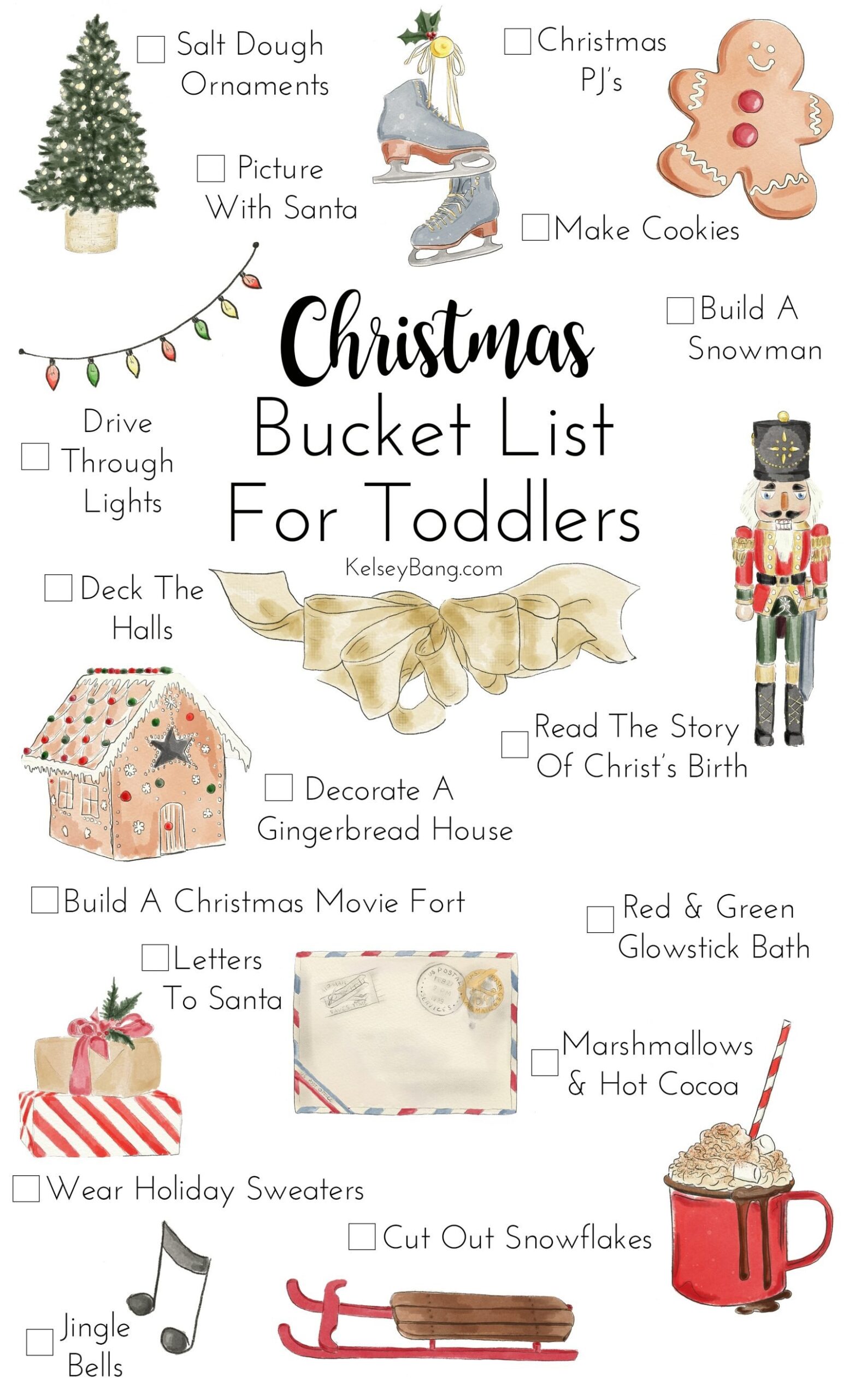 Christmas Bucket List Printable