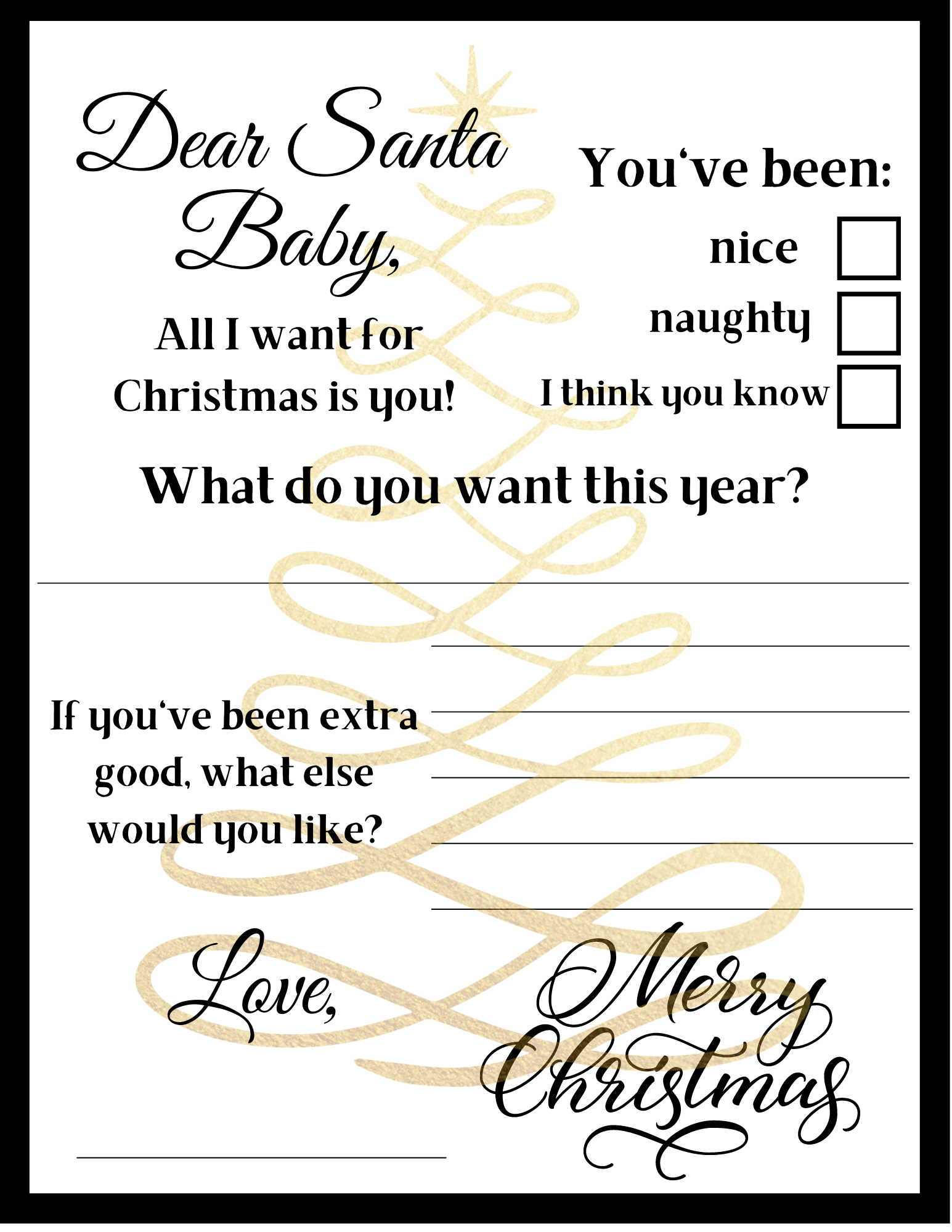 Christmas Free Printables A Flirty Wish List For Spouses