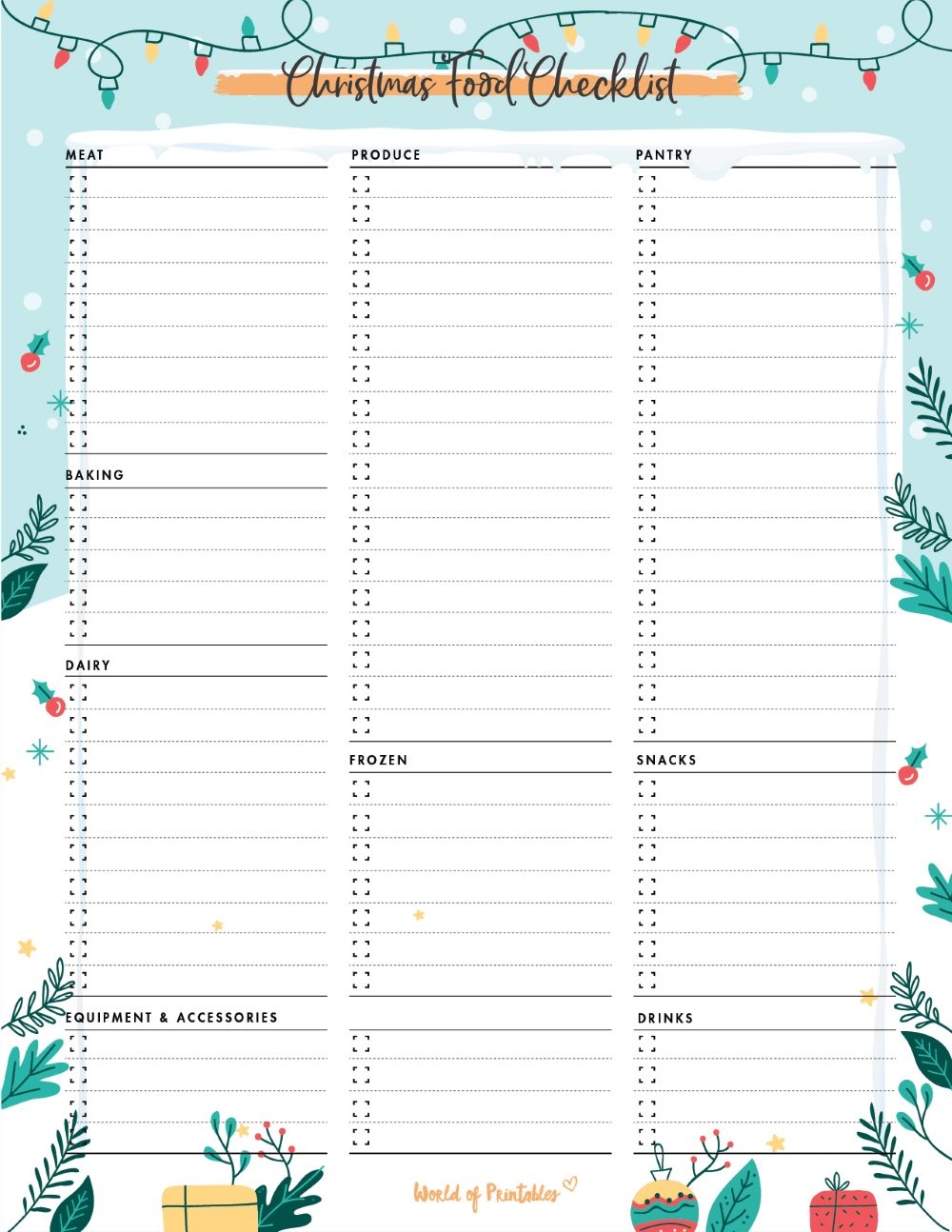Christmas Planner Printables Letter Size 2026