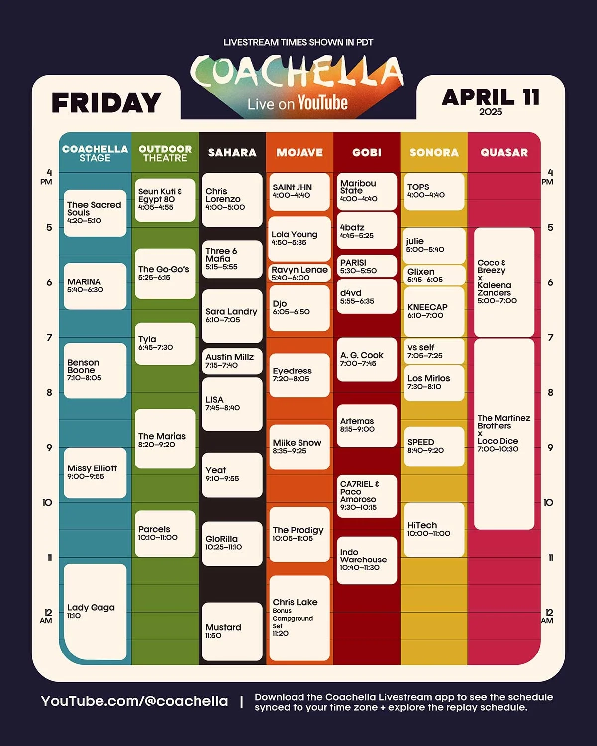 COACHELLA 2025 W1 LIVESTREAM FRIDAY CHAT THREAD STREAM STARTS AT 4 PDT R Coachella