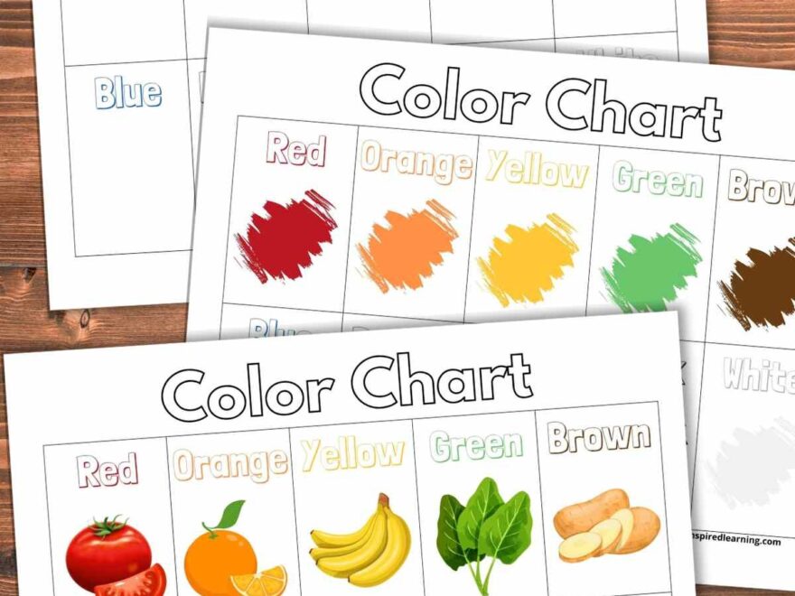 Color Charts Plus Activity Ideas Nature Inspired Learning