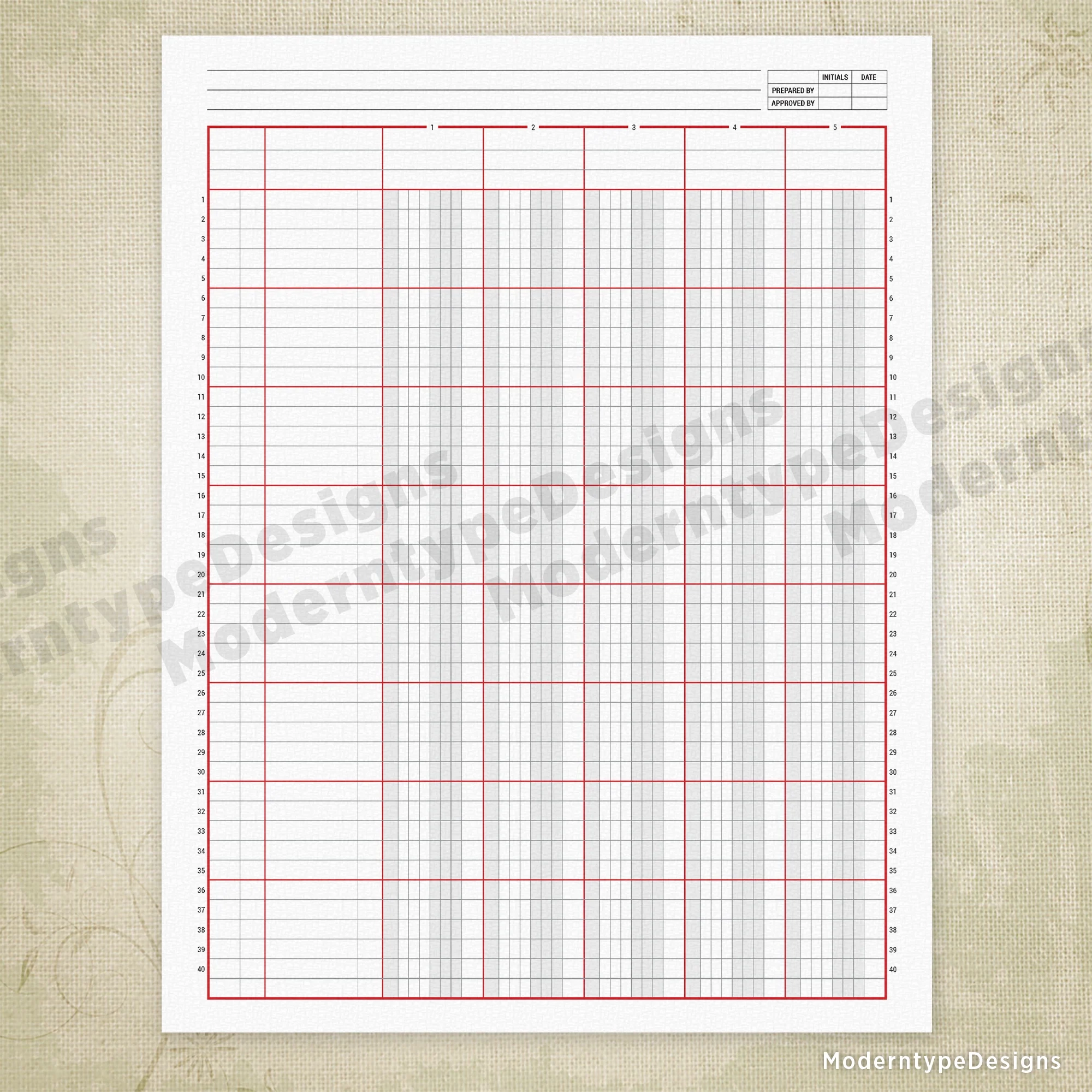 Printable 5 Column Ledger Sheet Printable 5 Column Ledger Sheet