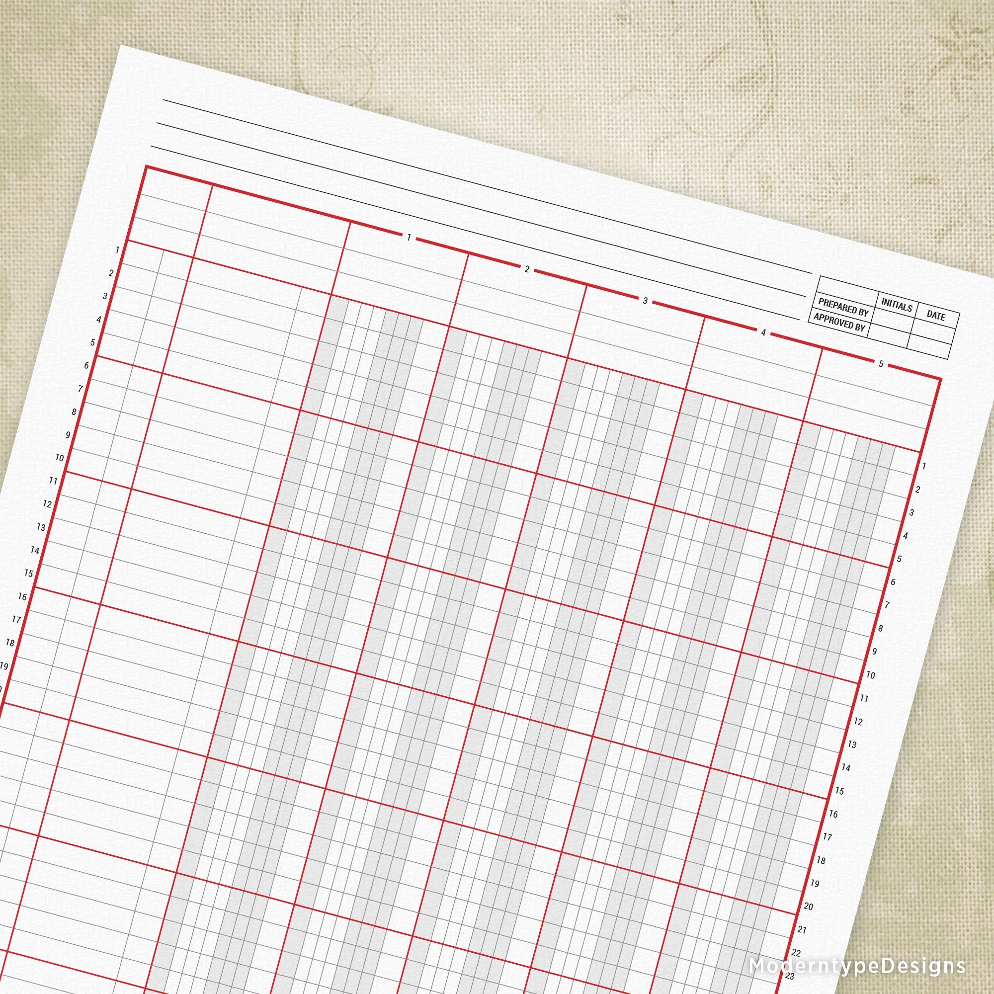 Columnar Worksheet Printable 5 Columns Columnar Worksheet Printable 5 Columns