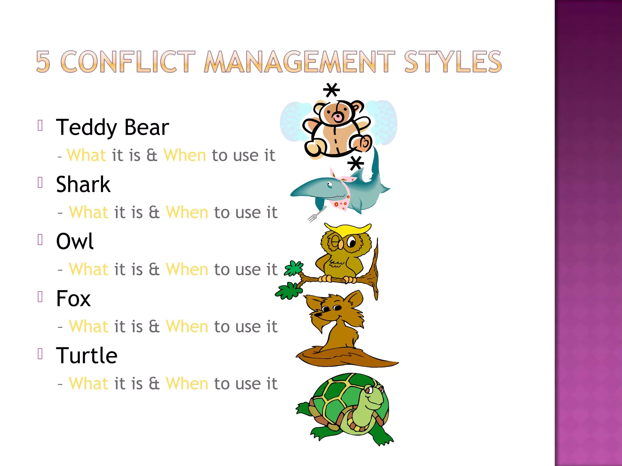 Conflict Management Styles PPT