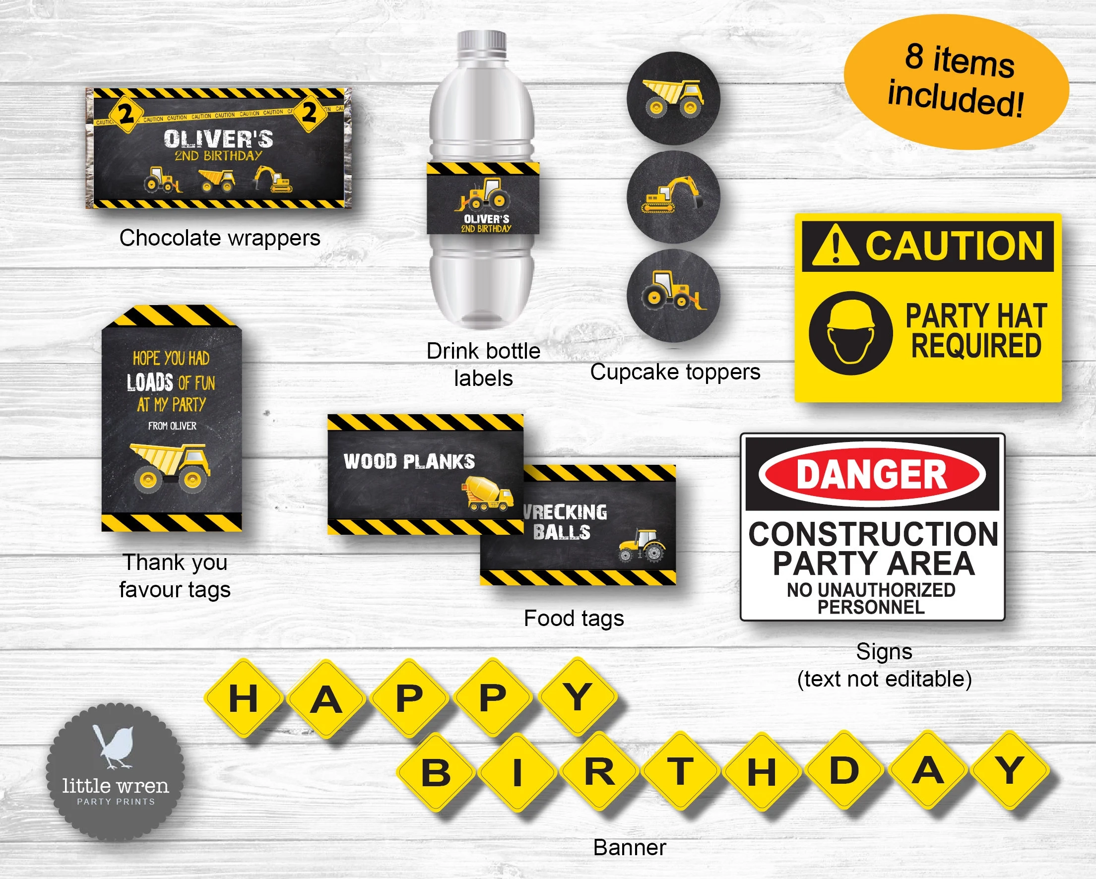 Birthday Decorations Printable Tools Sign