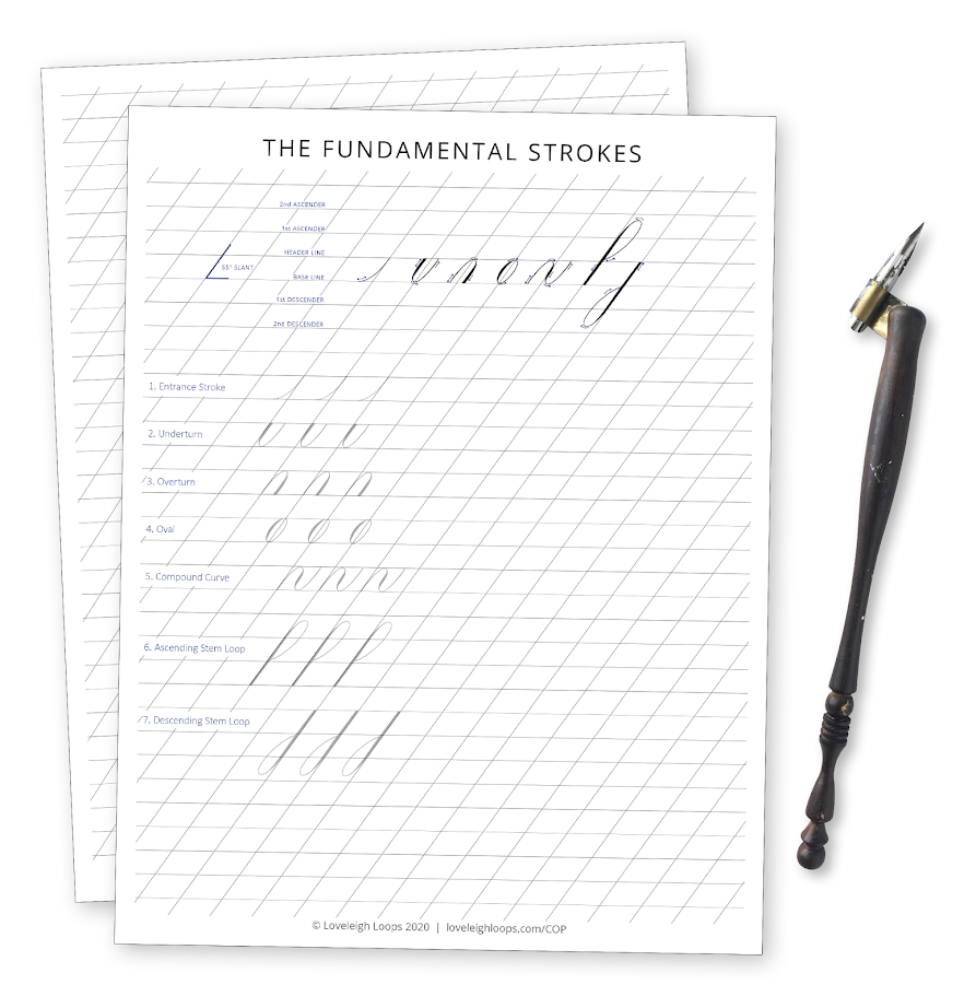 Copperplate Practice Guide Sheet FREE Download  Copperplate Practice Guide Sheet FREE Download