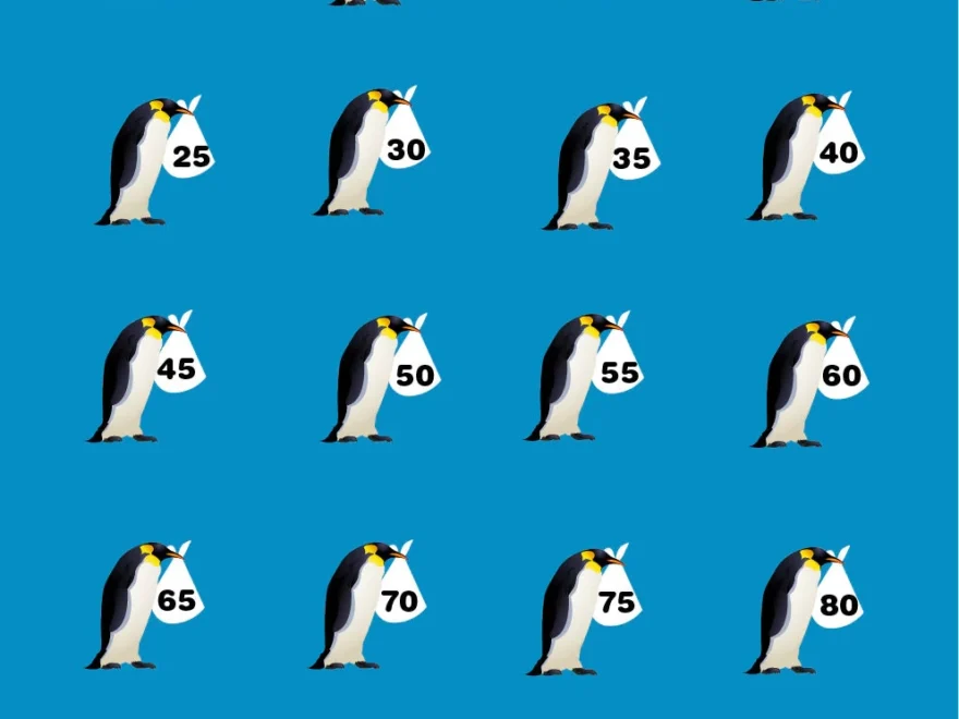 Count By 5s Chart Printable PDF