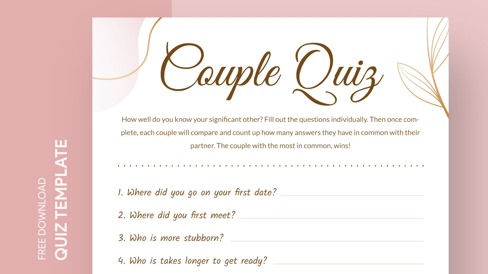 Free Printable Quizes For Couples Free Printable Quizes For Couples