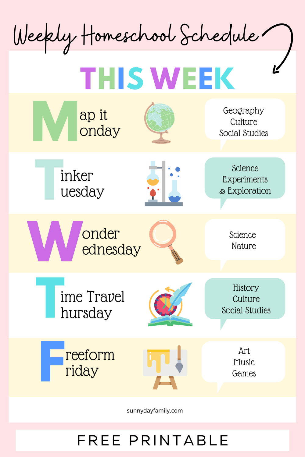 Create A Weekly Homeschool Schedule With A FREE Printable Sunny Day Family Create A Weekly Homeschool Schedule With A FREE Printable Sunny Day Family
