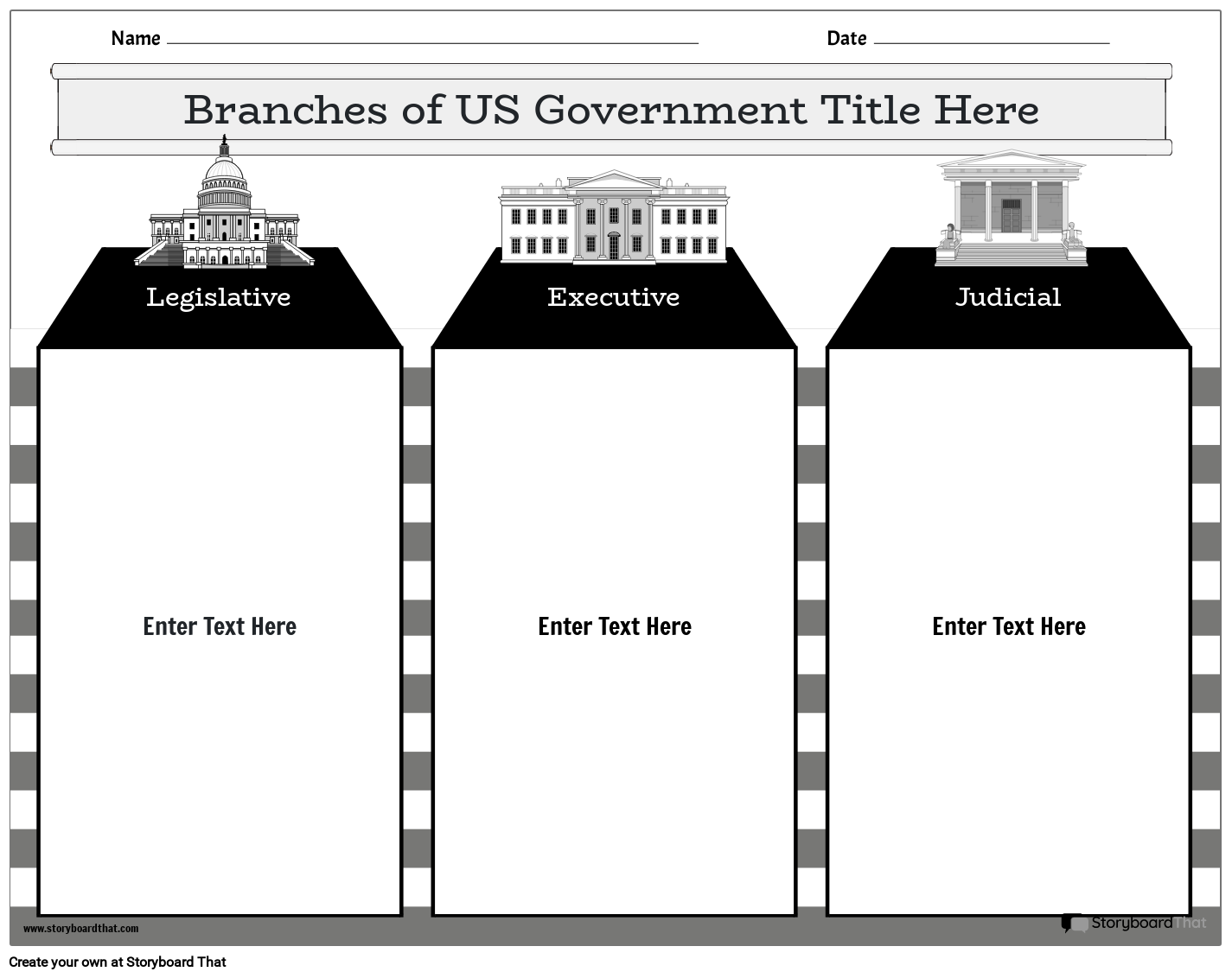Branches Of Government Chart Printable