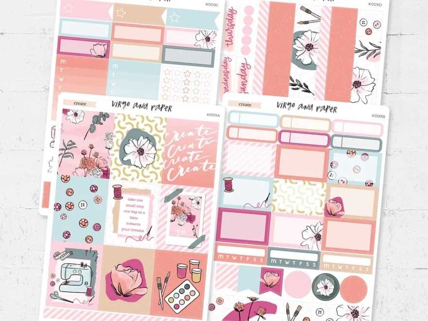 Create Weekly Planner Sticker Kit Virgo And Paper