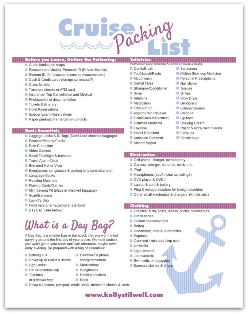 Cruise Packing List Printable Tips To Help You Pack Food Fun Faraway Places Cruise Packing List Printable Tips To Help You Pack Food Fun Faraway Places