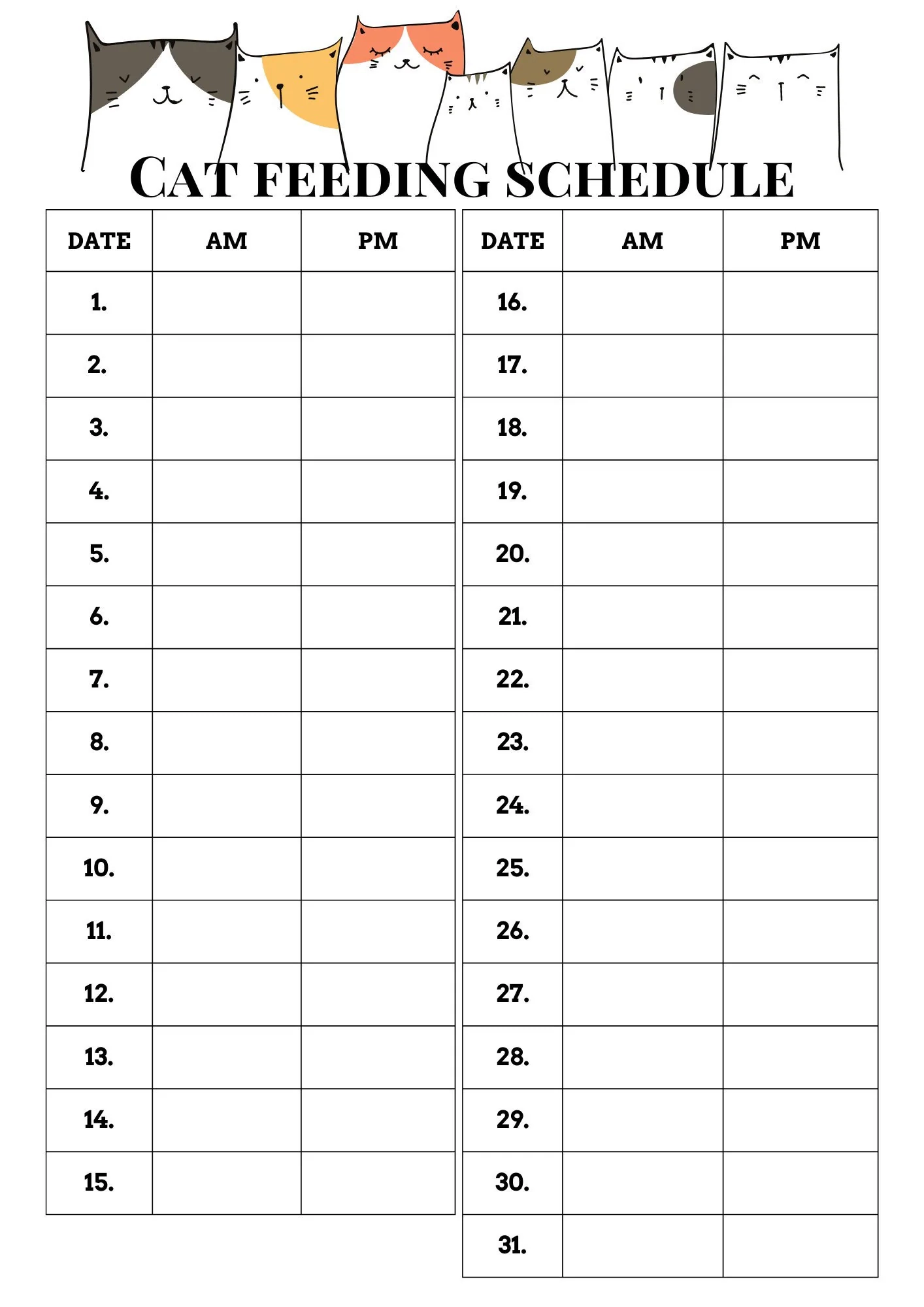 Custom Cat Feeding Schedule Personalized Printable Planner PDF Download Etsy Custom Cat Feeding Schedule Personalized Printable Planner PDF Download Etsy