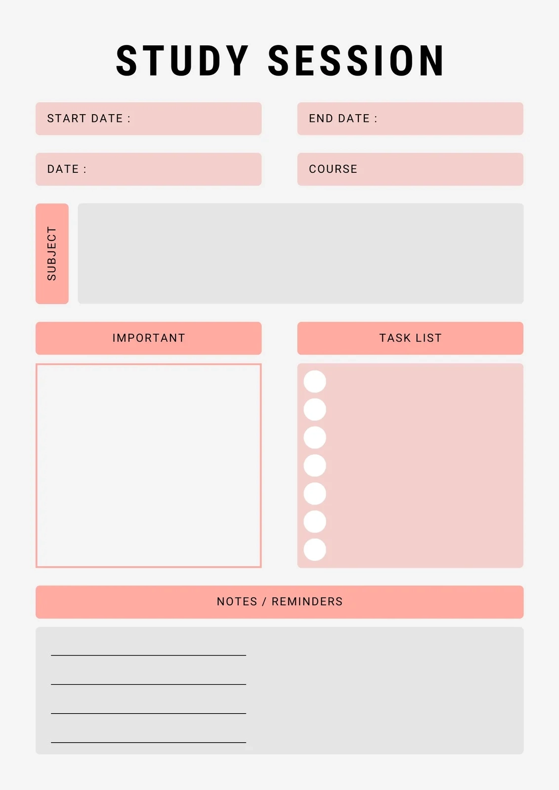 Free Printable Study Guides