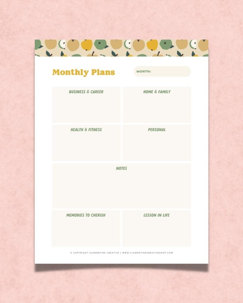 Cute Free Printable Life Planner PDF To Organize Your Life