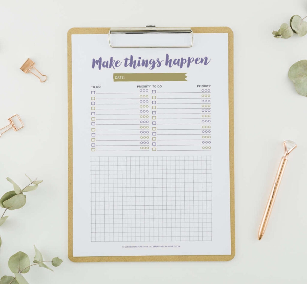 Printable Make A List