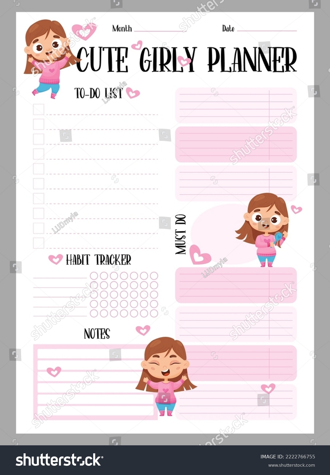 Cute Girly To Do List Printable
