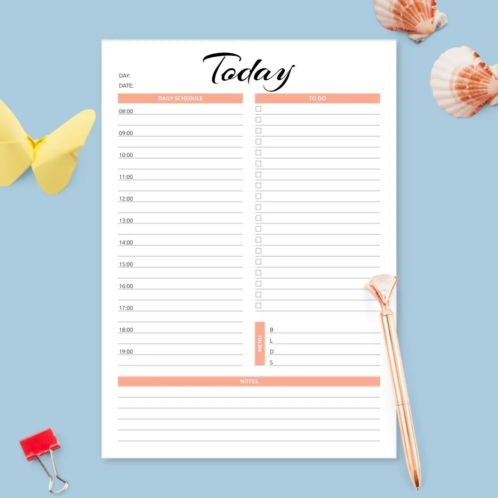 Daily Appointment Planner Template Printable PDF