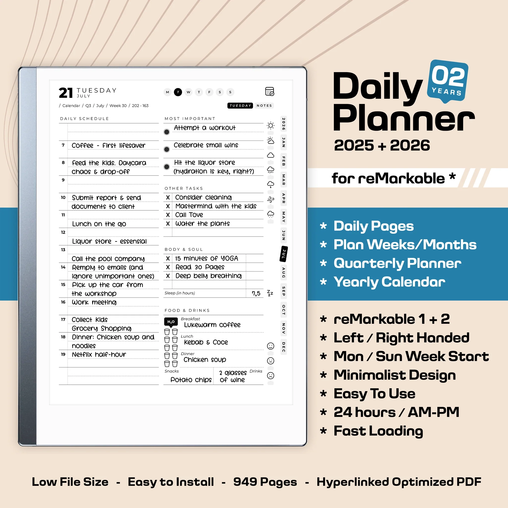 Daily Planner 2026 Printable