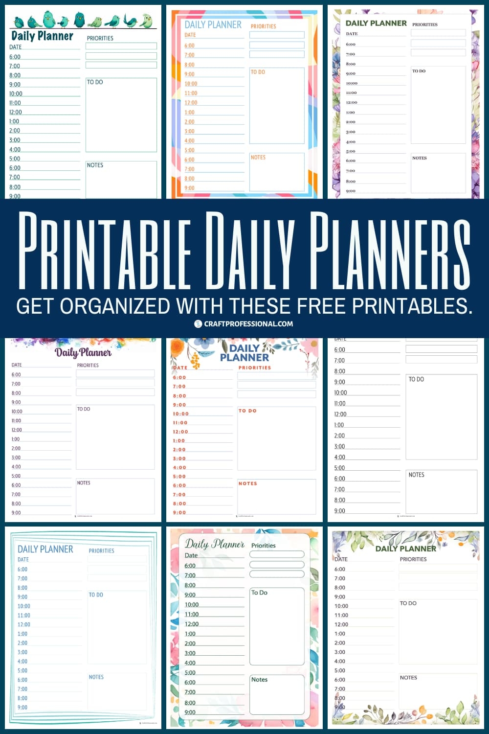 Daily Planner Printables Daily Planner Printables