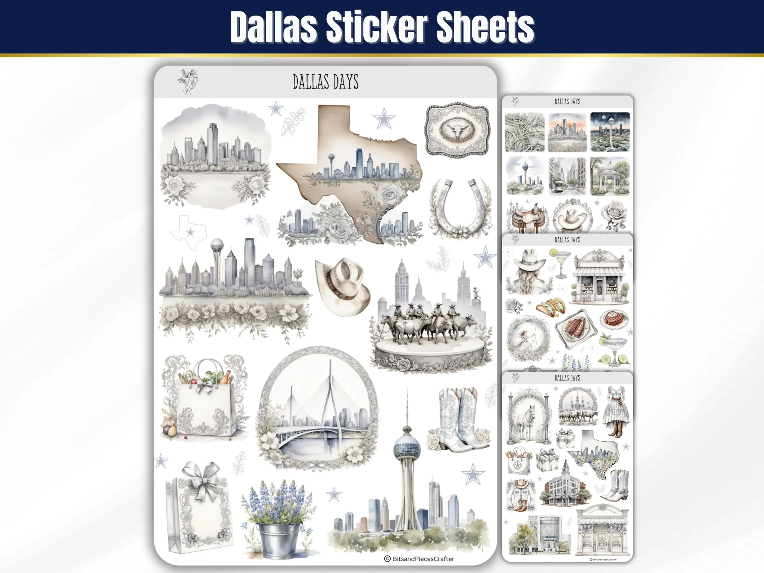 Printable Dallas Cowboys Planner Stickers