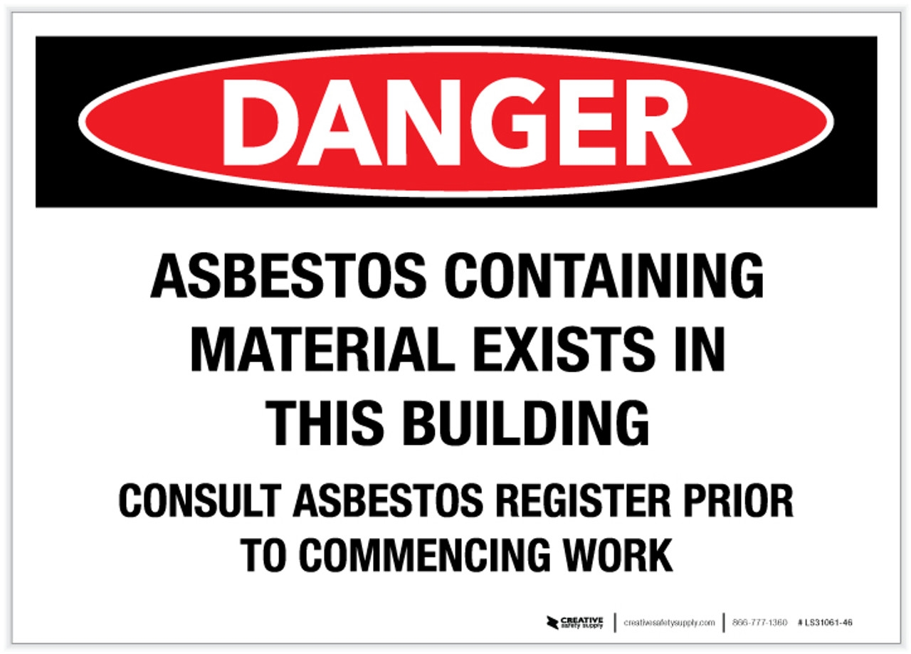 Free Printable Osha Danger Asbestos Sign