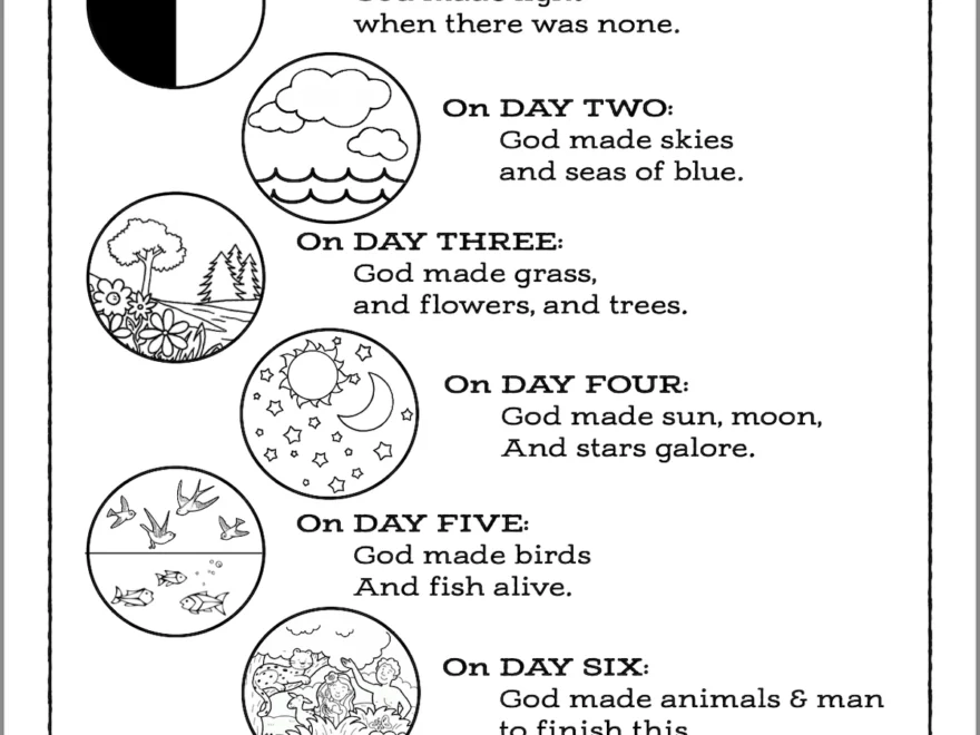 Days Of Creation Printables Flanders Family Home Life